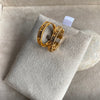 Gold Plated Crystal Filigree Hoop Earrings