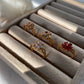Dainty Floral Crystal Gold Plated Rings for Women