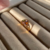 Gold Plated Floral Crystal Statement Rings for Women