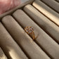 Gold Plated Floral Crystal Statement Rings for Women