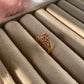 Gold Plated Floral Crystal Statement Rings for Women