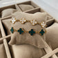 Gold Plated Four-Leaf Clover Bracelet for Women