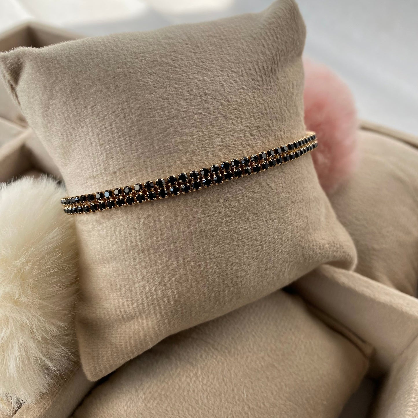 Dainty Double Row Crystal Tennis Bracelet
