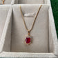 Royal Gold Plated Ruby Pendant Necklace