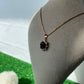 Royal Gold Plated Onyx Black Halo Necklace