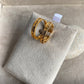 Gold Plated Crystal Filigree Hoop Earrings