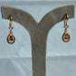 Gold Halo Teardrop Yellow Crystal Drop Earrings
