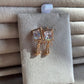 Crystal Square Stone Geometric Drop Earrings