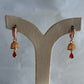 Elegant Rose Gold Black Stone Bali Jhumki