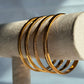 4-Piece Gold Line-Textured Bangle Set
