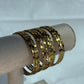 12-Piece Gold Embossed Traditional Churi Bangle Set